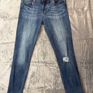 Kut from the Kloth Distressed Denim Slim Stretch Jeans Size 2